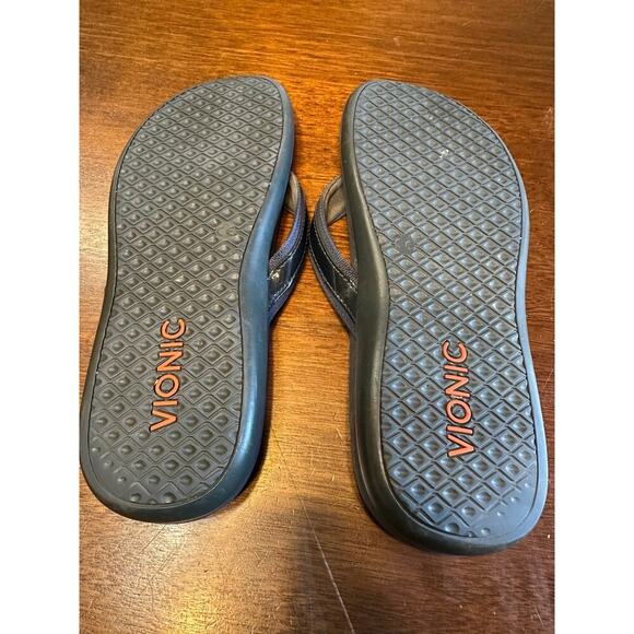 Vionic Tide 11 Flip Flop Sandals Women 9 Neutral Blue Beach Vacation Orthopedic - Picture 5 of 9